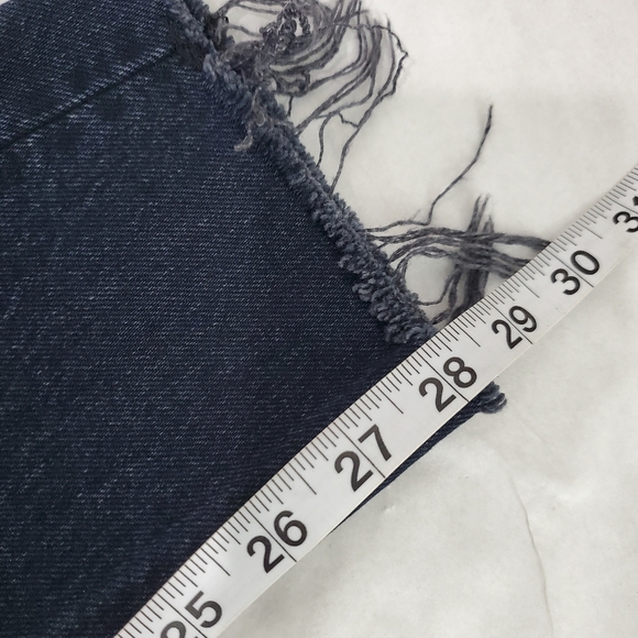 Free People We The Free Stella Skinny Jeans 27 Lulworth Blue Raw Hem Button Fly - Picture 12 of 12